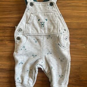 Light Gray Speckled Cotton Overalls